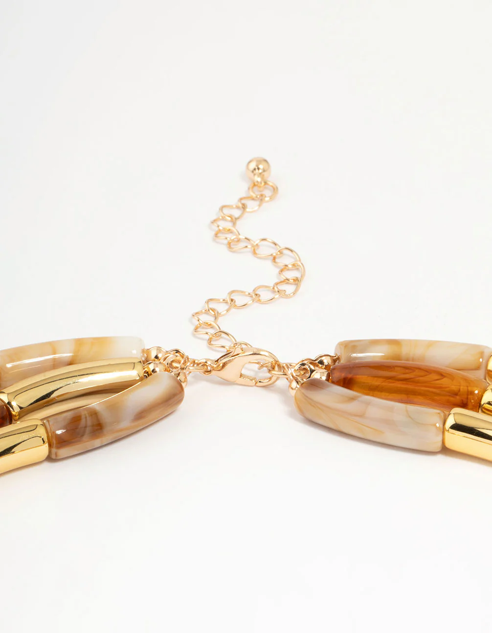 Gold & Acrylic Layered Necklace - Image 5