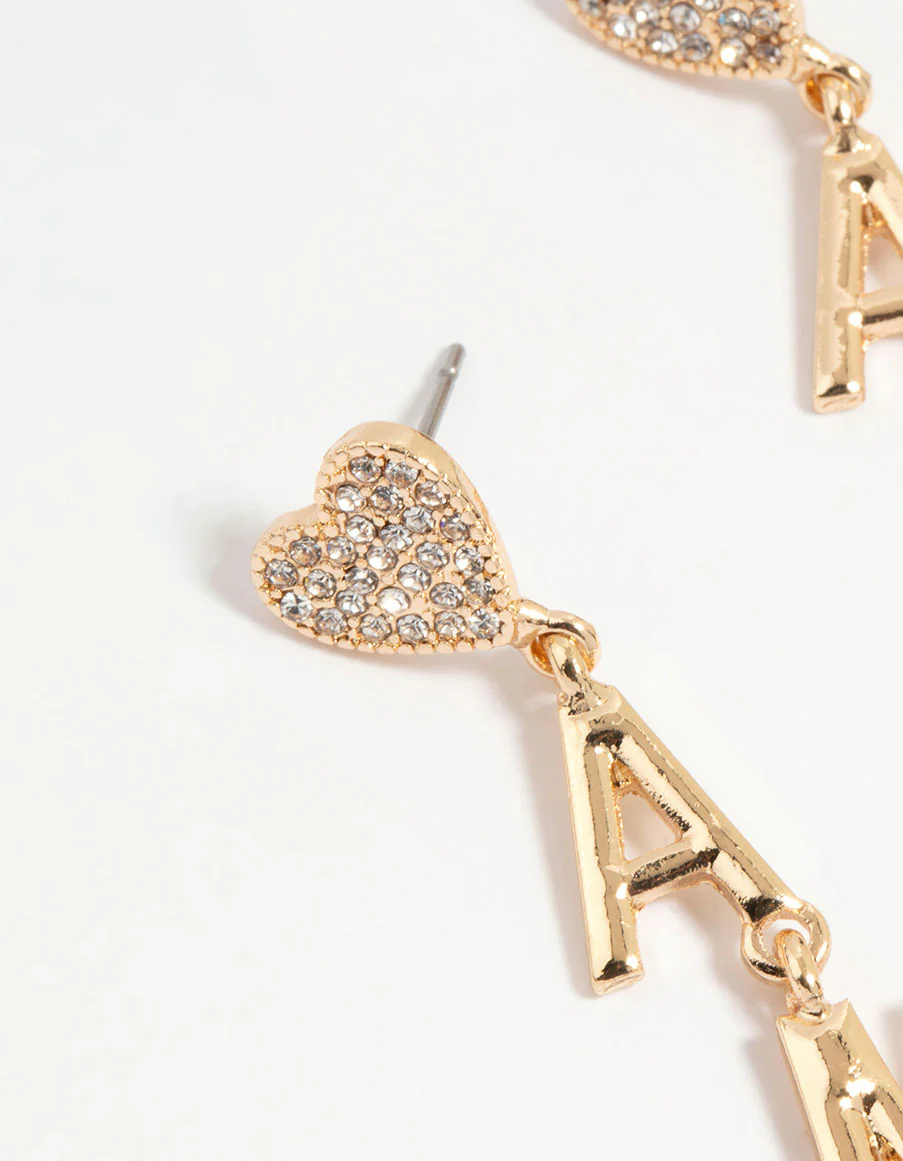 Gold Amour Drop Earrings - Image 2