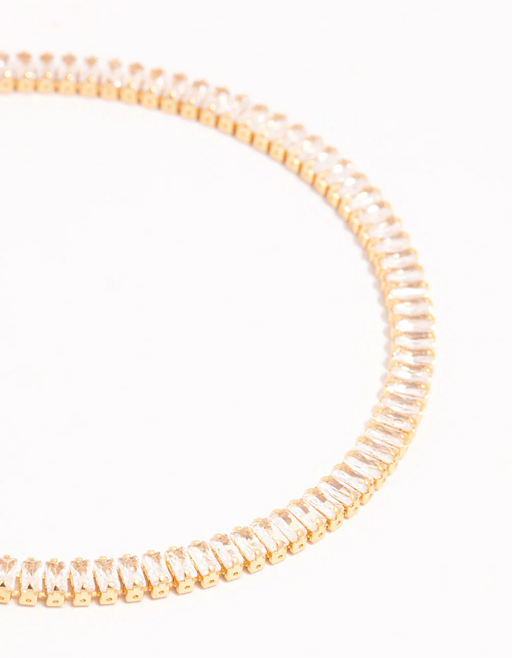 Gold Cubic Zirconia Tennis Bracelet - Image 2