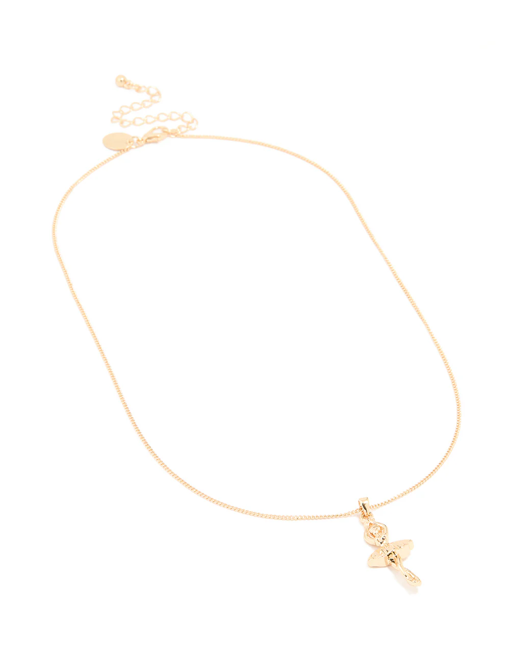Gold Ballerina Pendant Necklace - Image 2