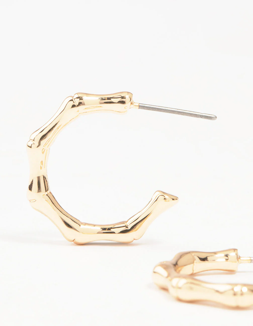 Gold Bamboo Hoops - Image 4