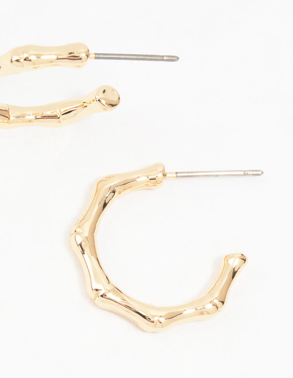 Gold Bamboo Hoops - Image 5