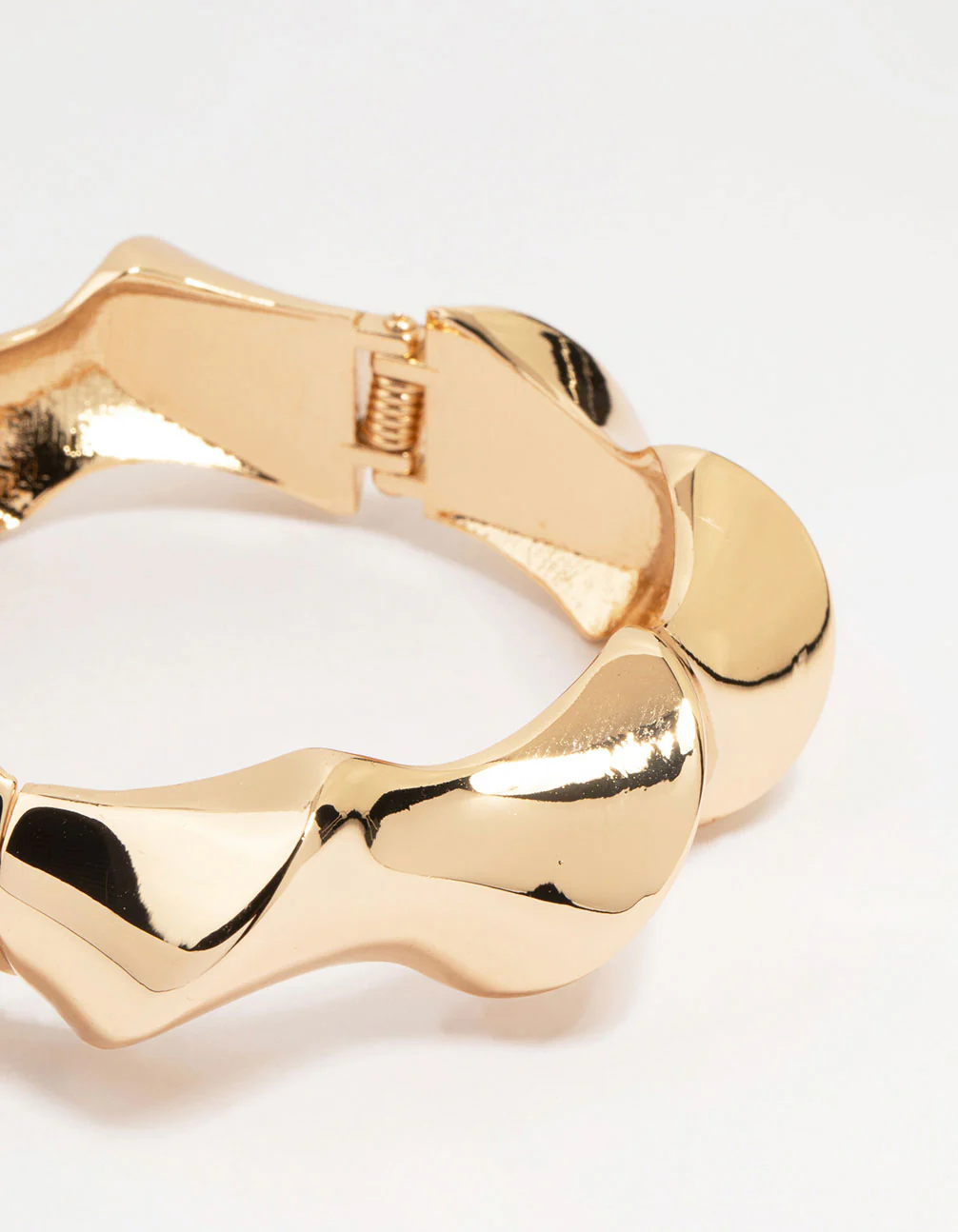 Gold Bamboo Twist Bangle - Image 2