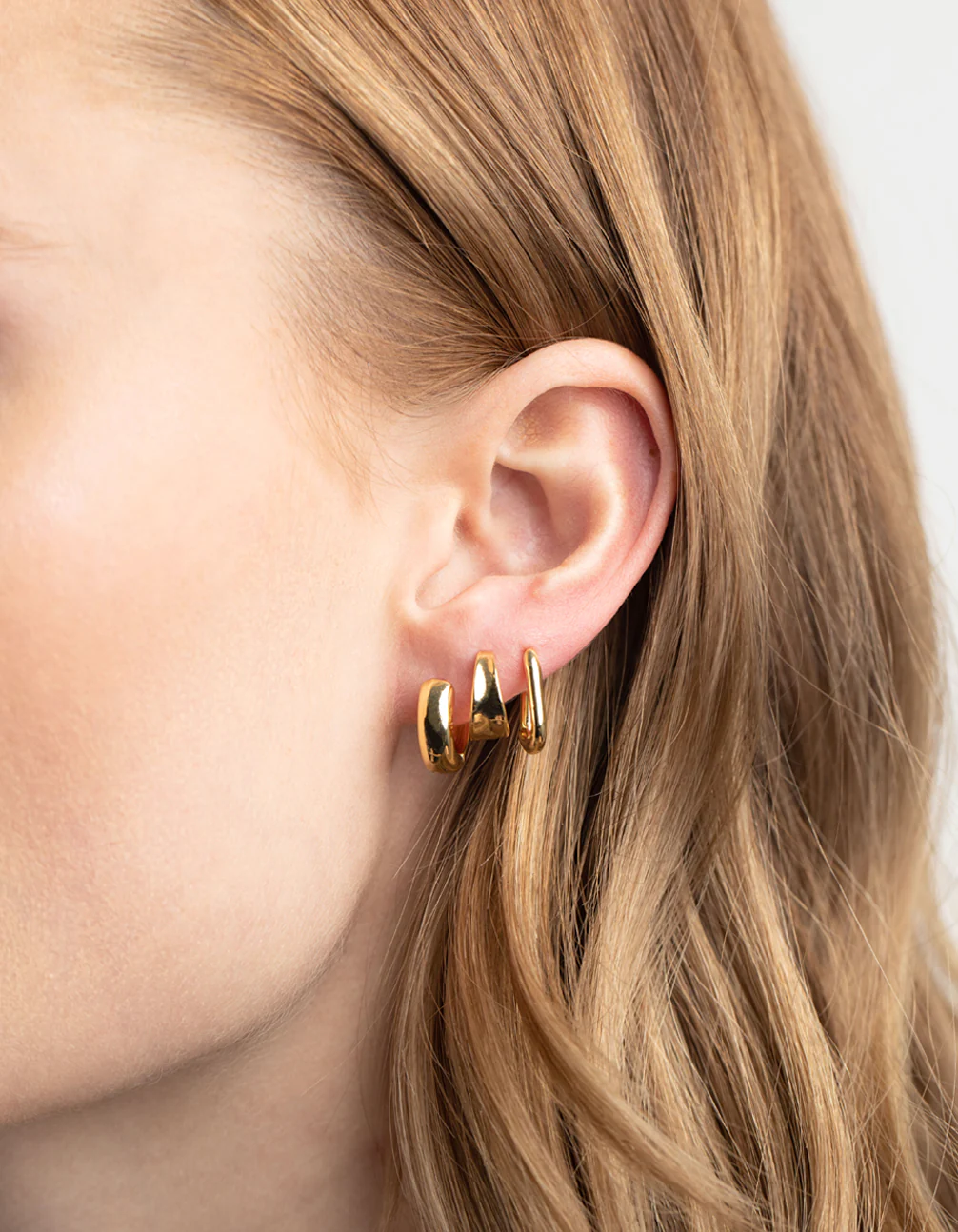 Gold Plated Basic Huggie Earrings 6-Pack - Image 9