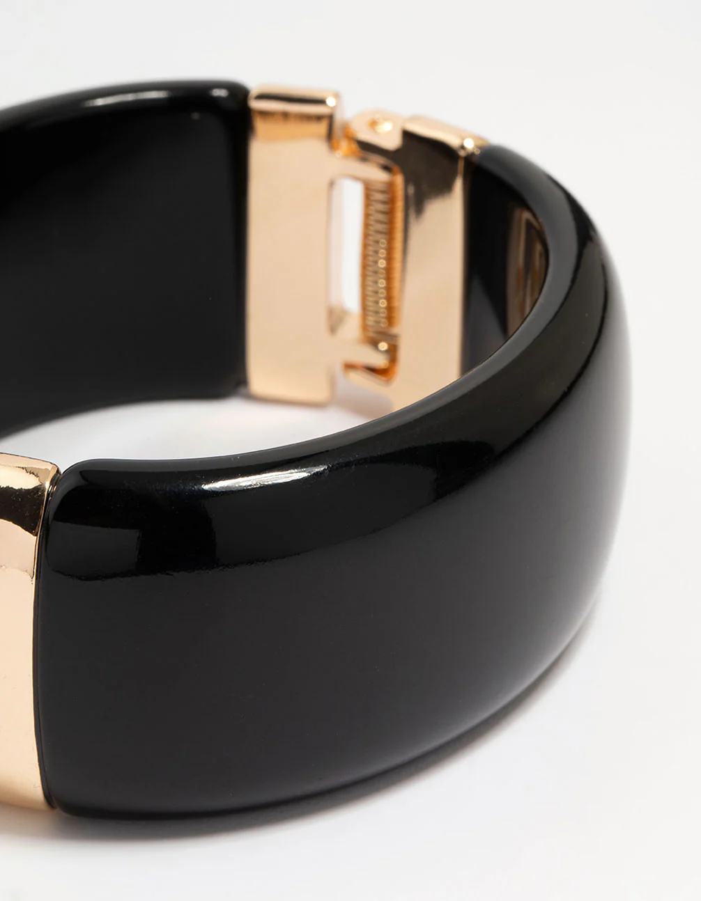 Gold & Black Acrylic Bangle - Image 2