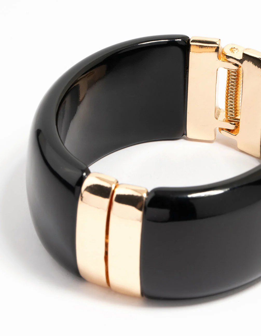 Gold & Black Acrylic Bangle - Image 3