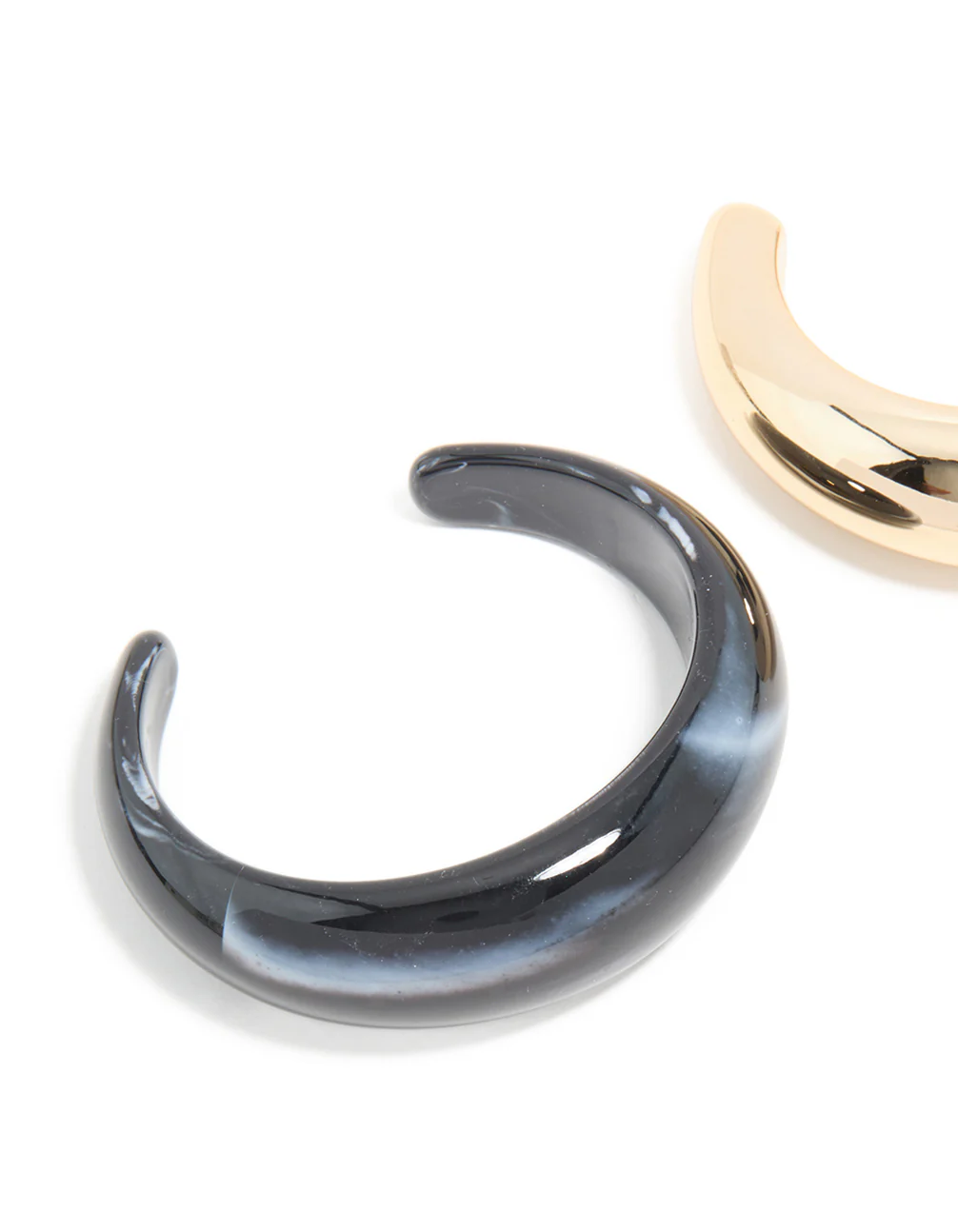 Gold & Black Acrylic Wrist Cuffs 2-Pack - Image 4
