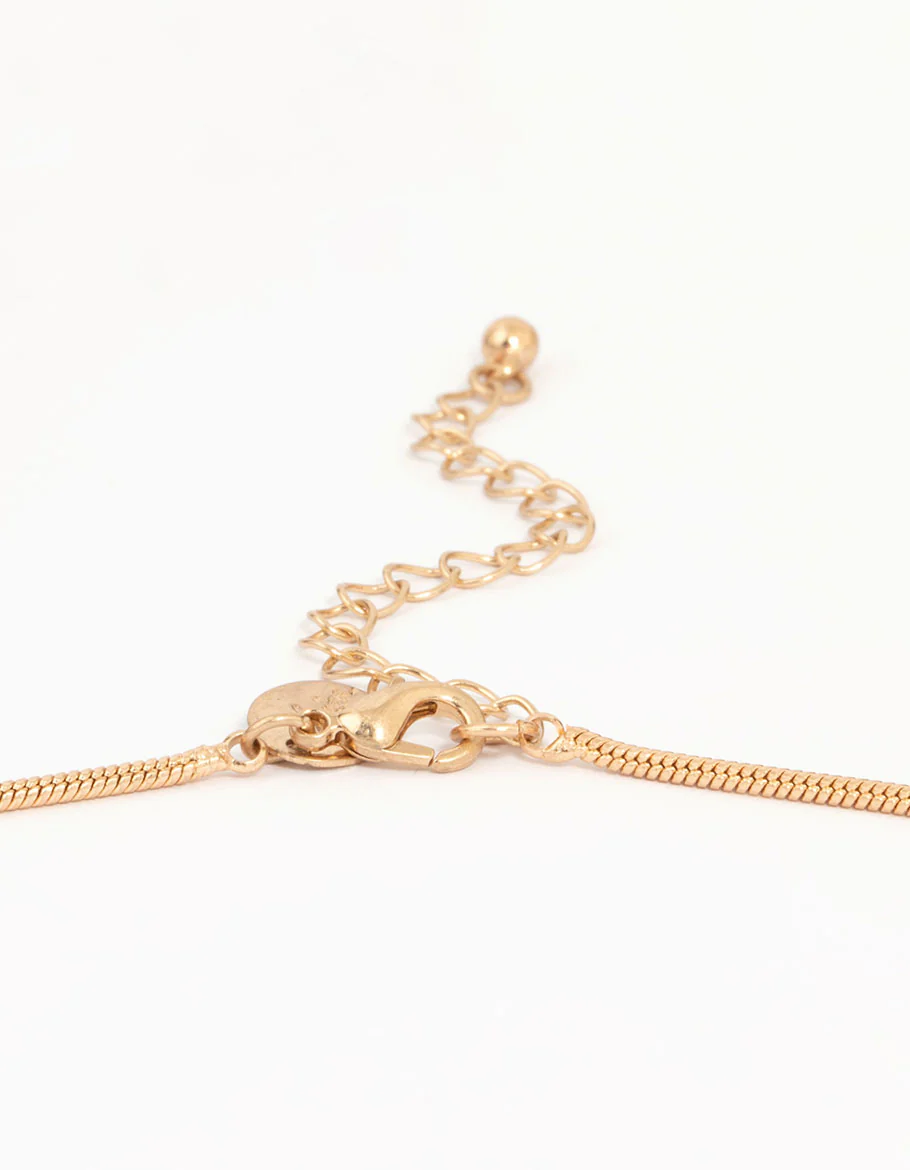 Gold & Black Beaded Layered Necklace - Image 3