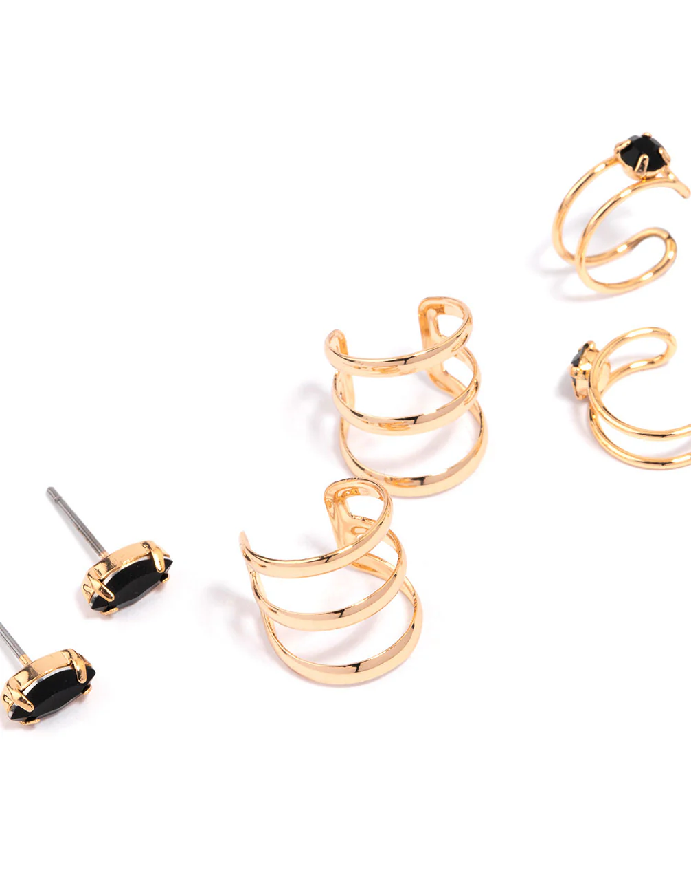 Gold Plated Marquise Stone Ear Cuff 8-Pack - Image 2