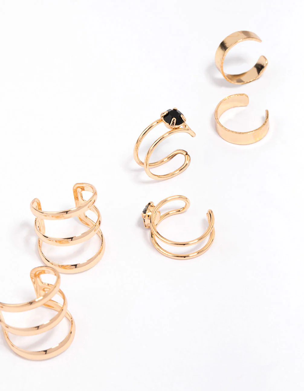 Gold Plated Marquise Stone Ear Cuff 8-Pack - Image 3