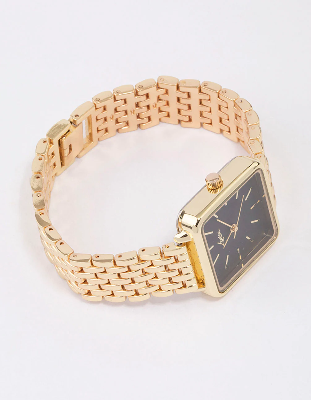 Gold & Black Medium Square Watch - Image 2