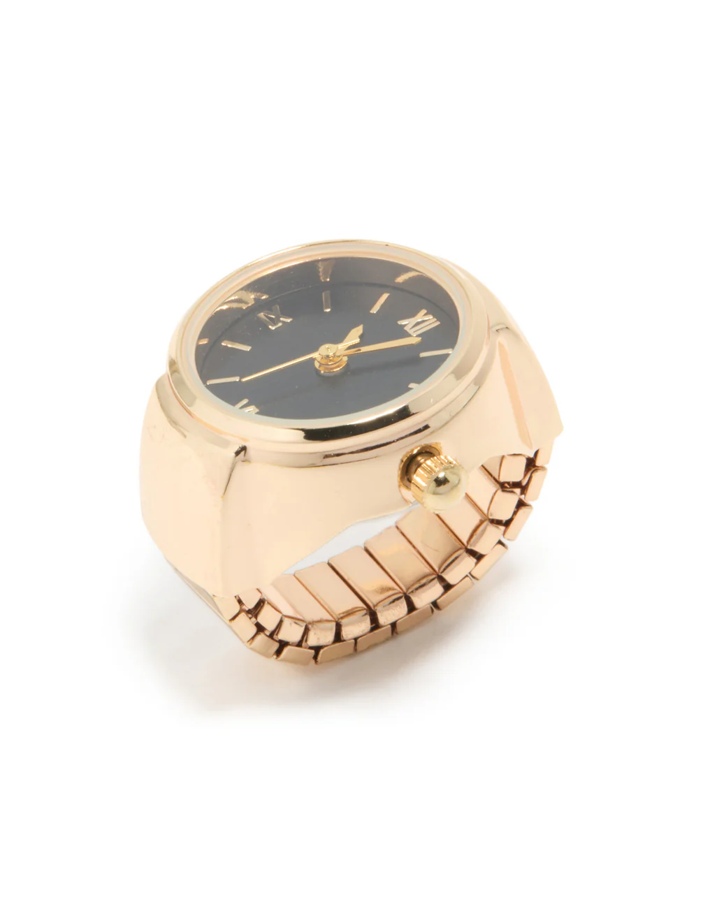 Gold & Black Statement Watch Ring - Image 4