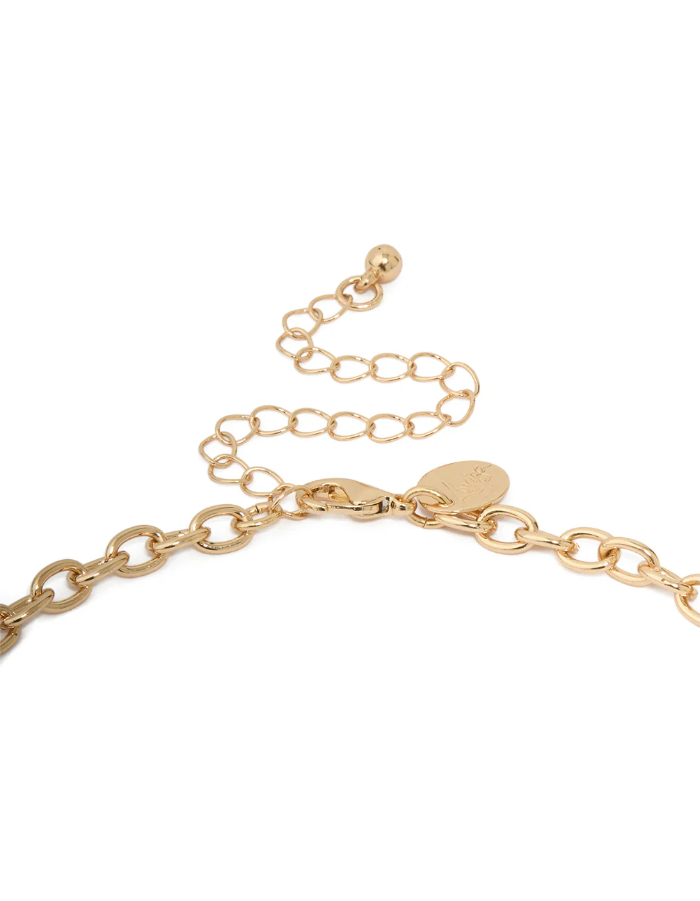 Gold Blue Beaded Layered Necklace - Image 3
