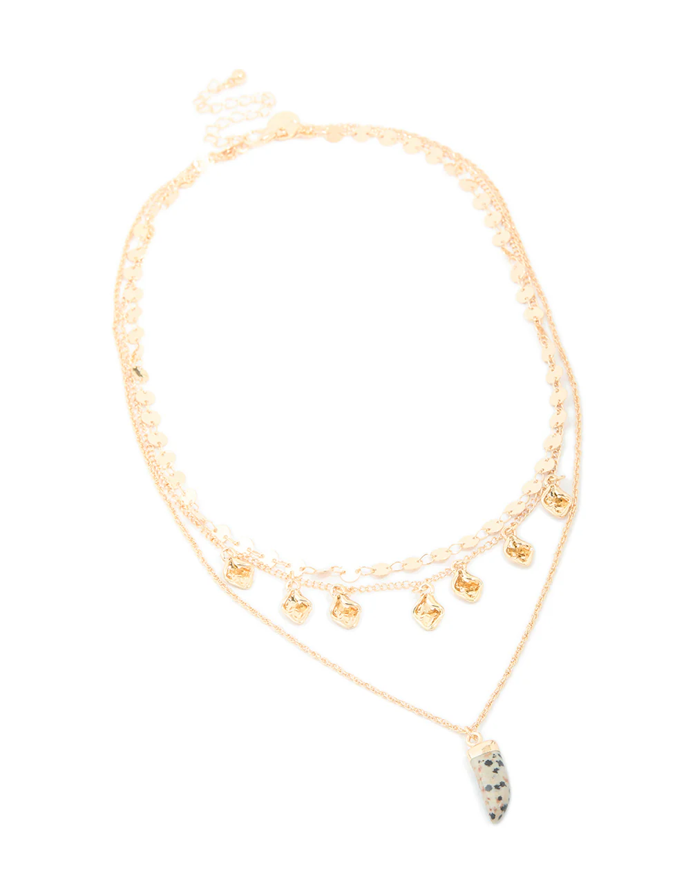Gold Boho Layered Necklace - Image 2