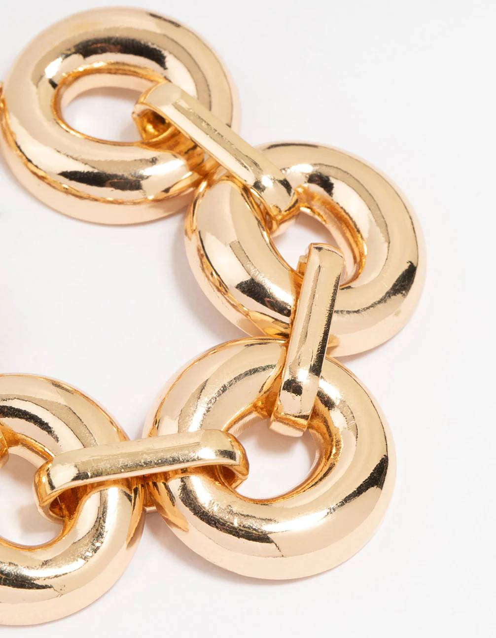 Gold Bold Round Chunky Bracelet - Image 2