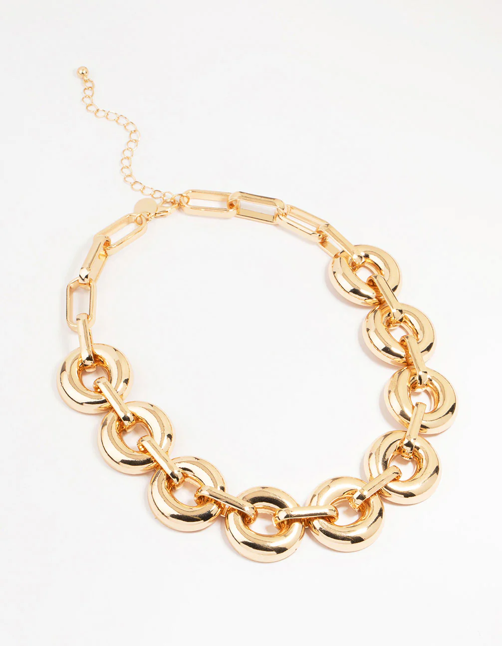 Gold Bold Round Chunky Chain Necklace - Image 4