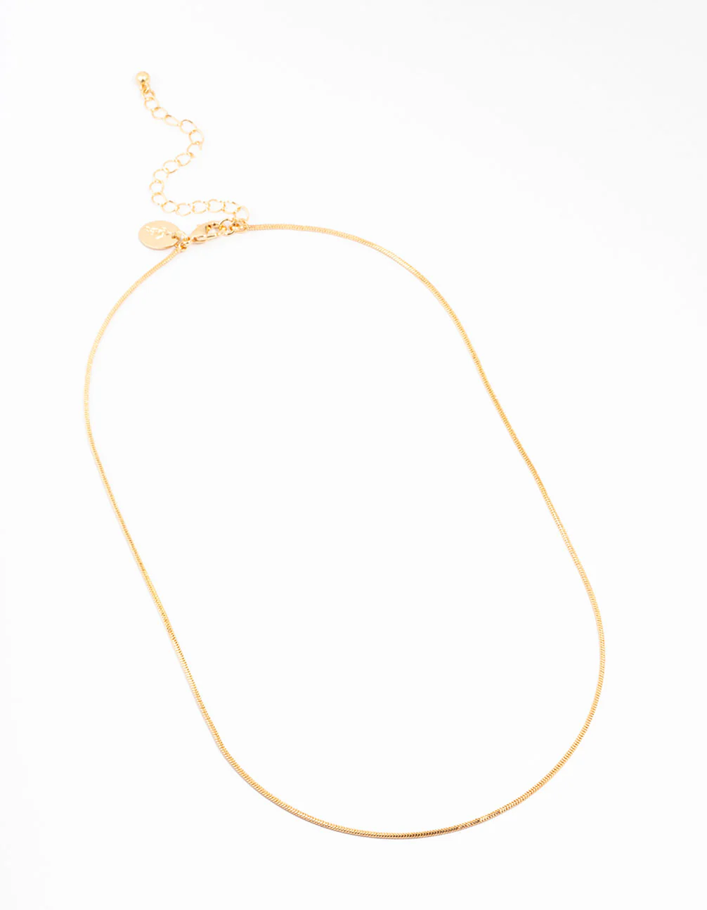 Gold Box Chain Necklace - Image 2