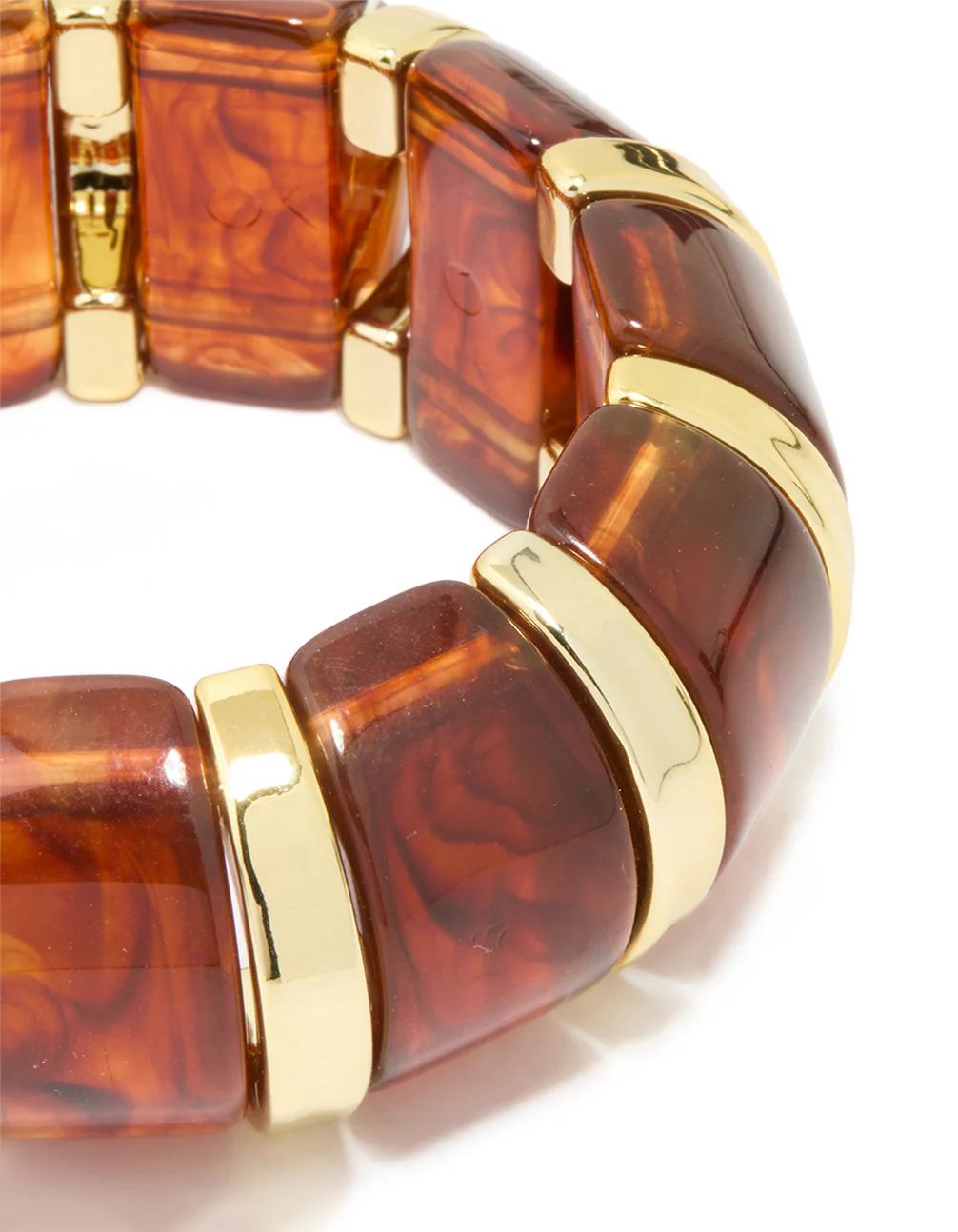 Gold Brown Acrylic Bangle - Image 2