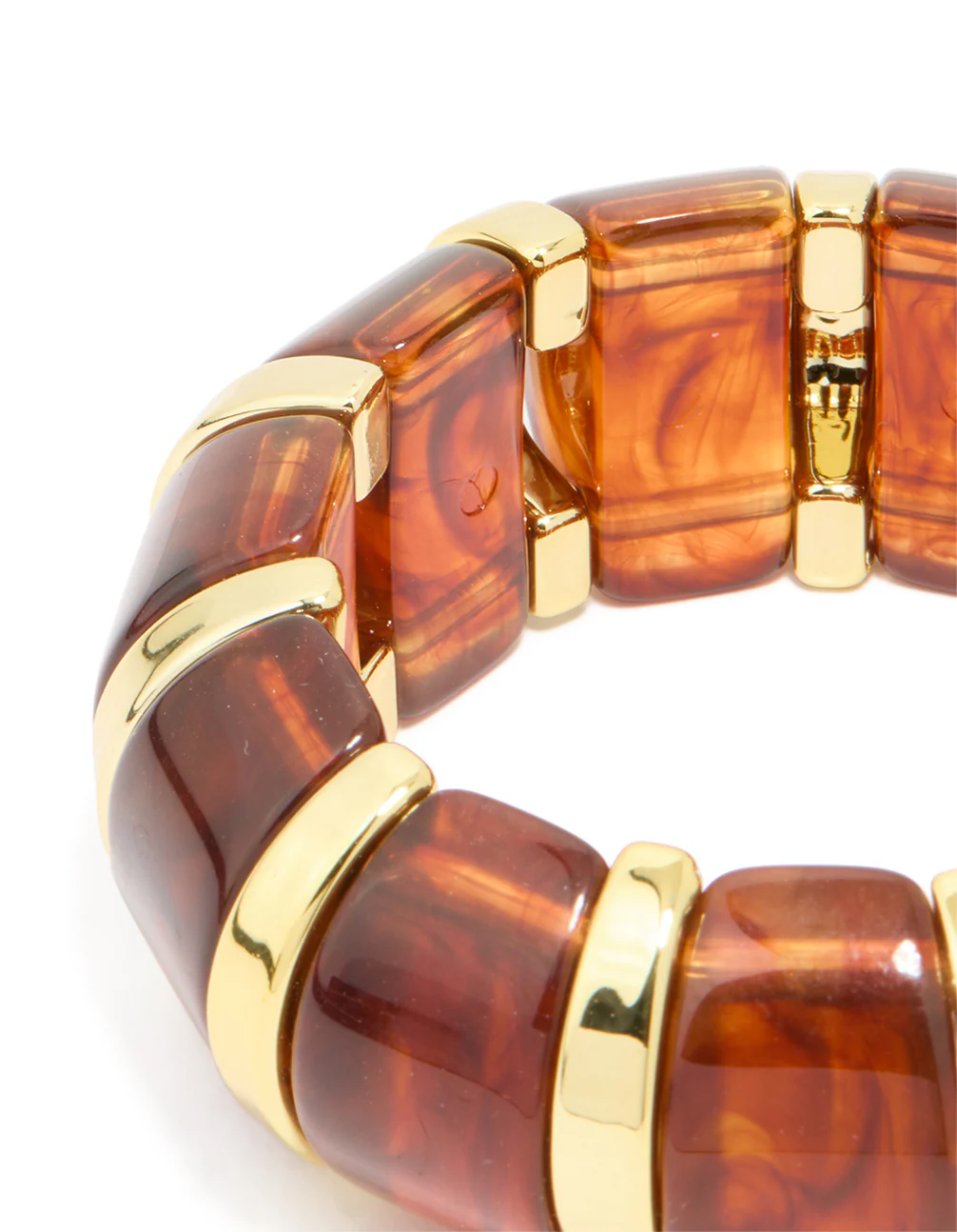 Gold Brown Acrylic Bangle - Image 3
