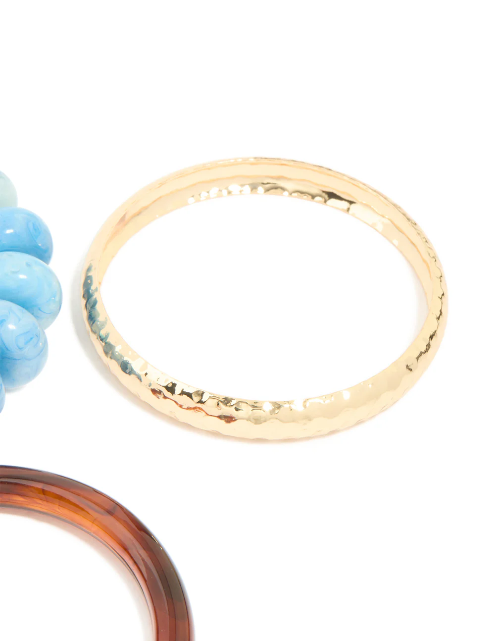 Gold Brown & Blue Resin Bangles 3-Pack - Image 3