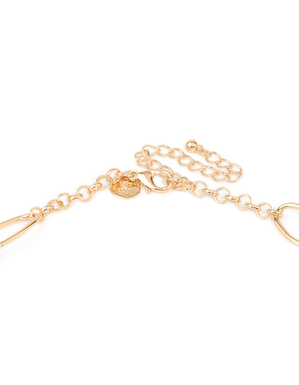 Gold Brown & Dark Blue Beaded Fringe Long Necklace - Image 3