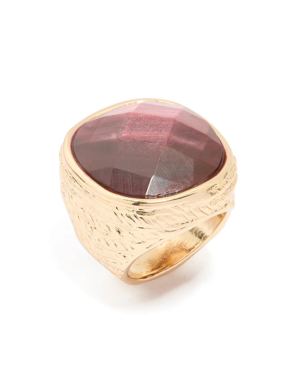 Gold Burgundy Jewel Ring - Image 2