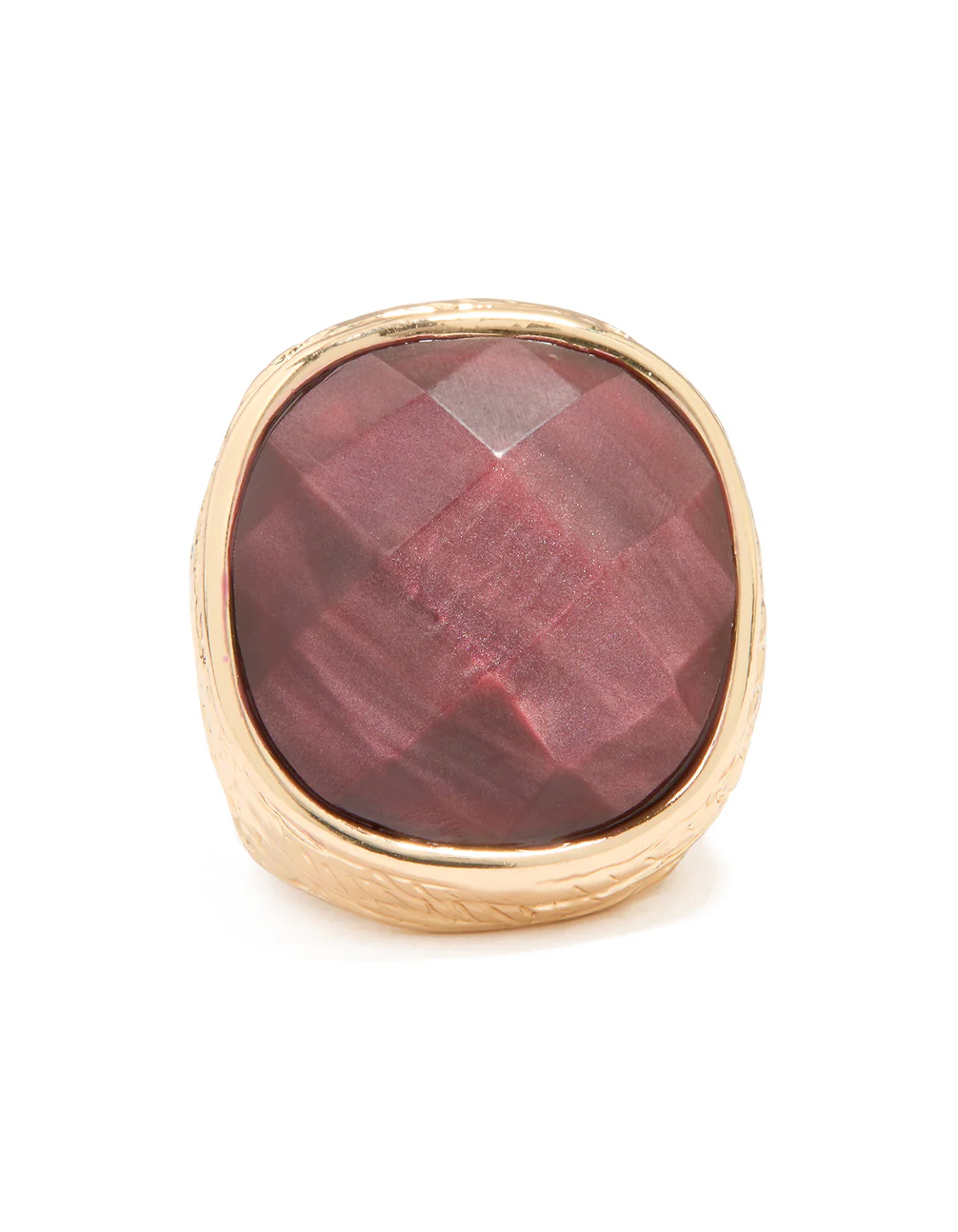 Gold Burgundy Jewel Ring - Image 3