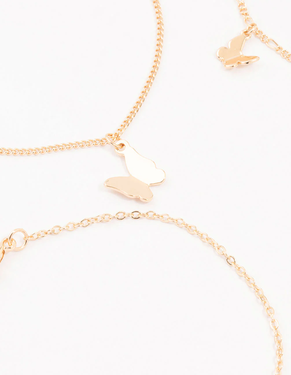 Gold Butterfly Drop Bracelets 4-Pack - Image 2