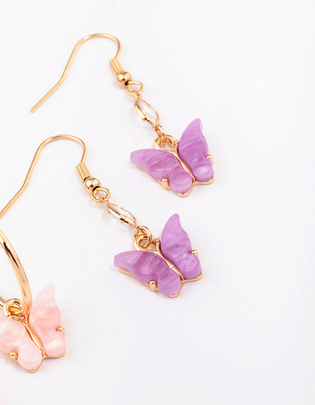Gold Butterfly Drop Earring 3-Pack - Image 3