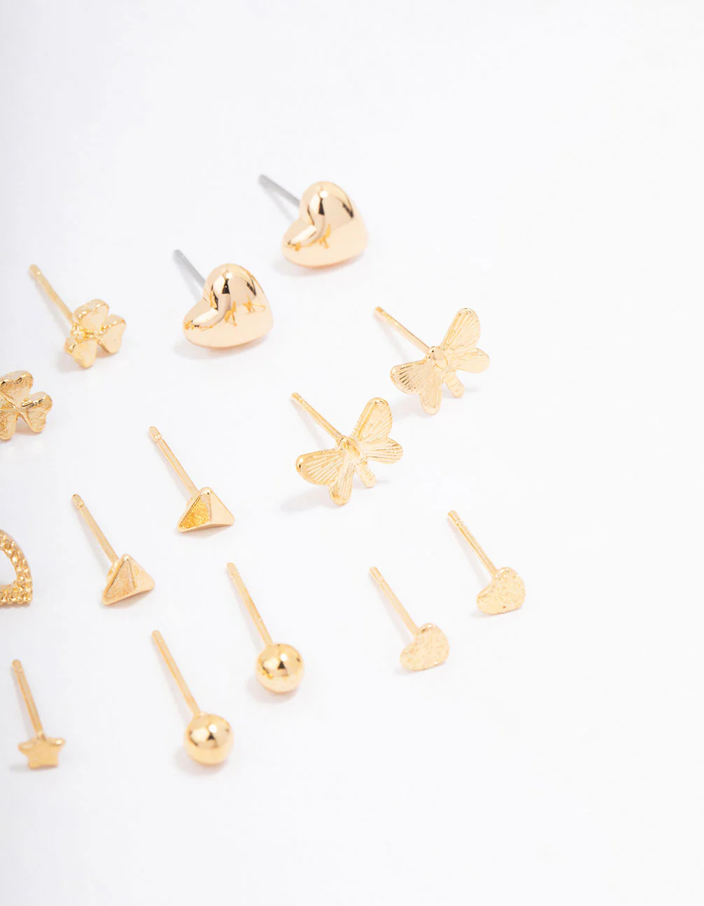 Gold Butterfly Stud Earrings 12-Pack - Image 3