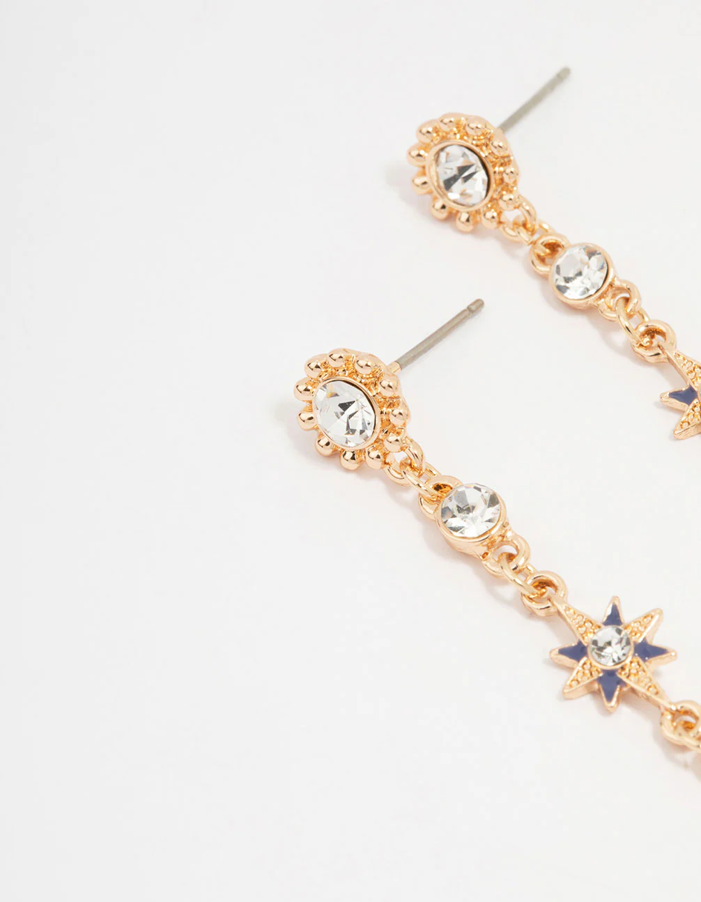 Gold Celestial Drop Earrings - Image 2