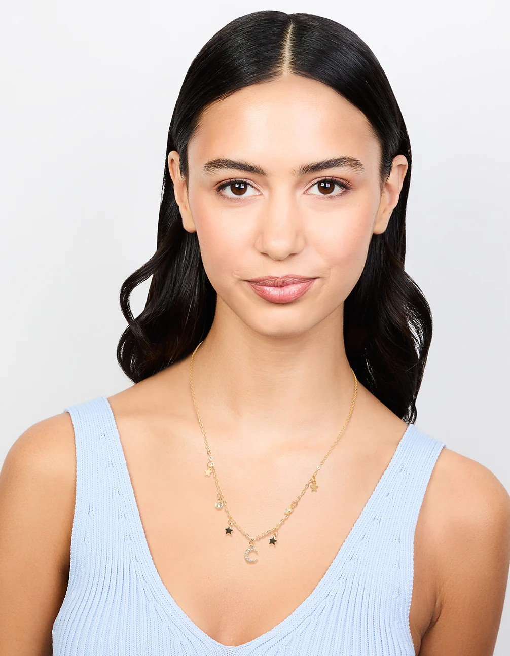 Gold Celestial Diamante Drop Necklace - Image 3