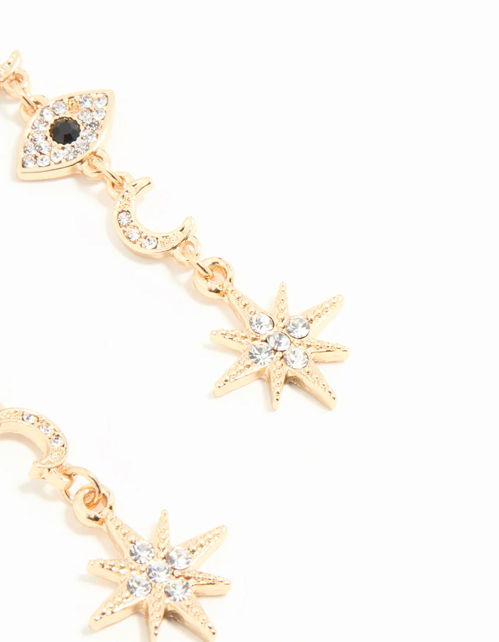 Gold Celestial Drop Earrings - Image 5