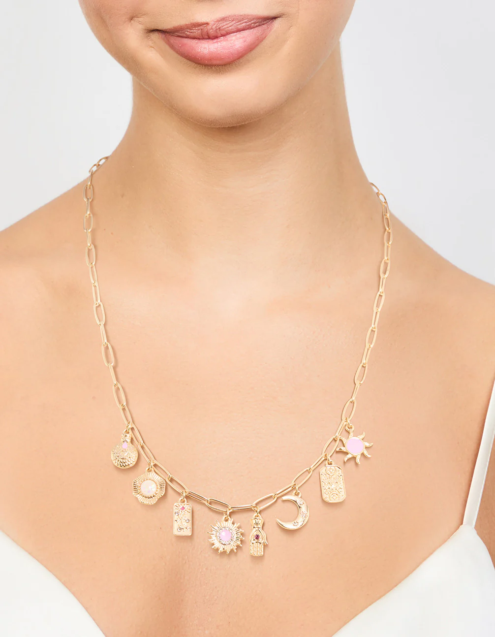 Gold Celestial Themed Charm Necklace - Image 2