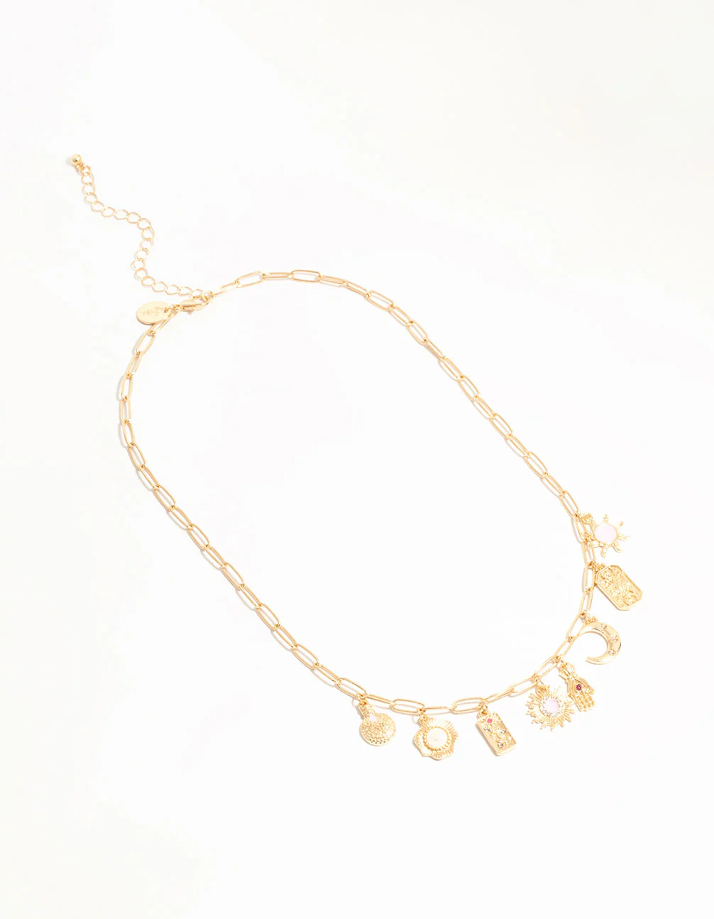 Gold Celestial Themed Charm Necklace - Image 4