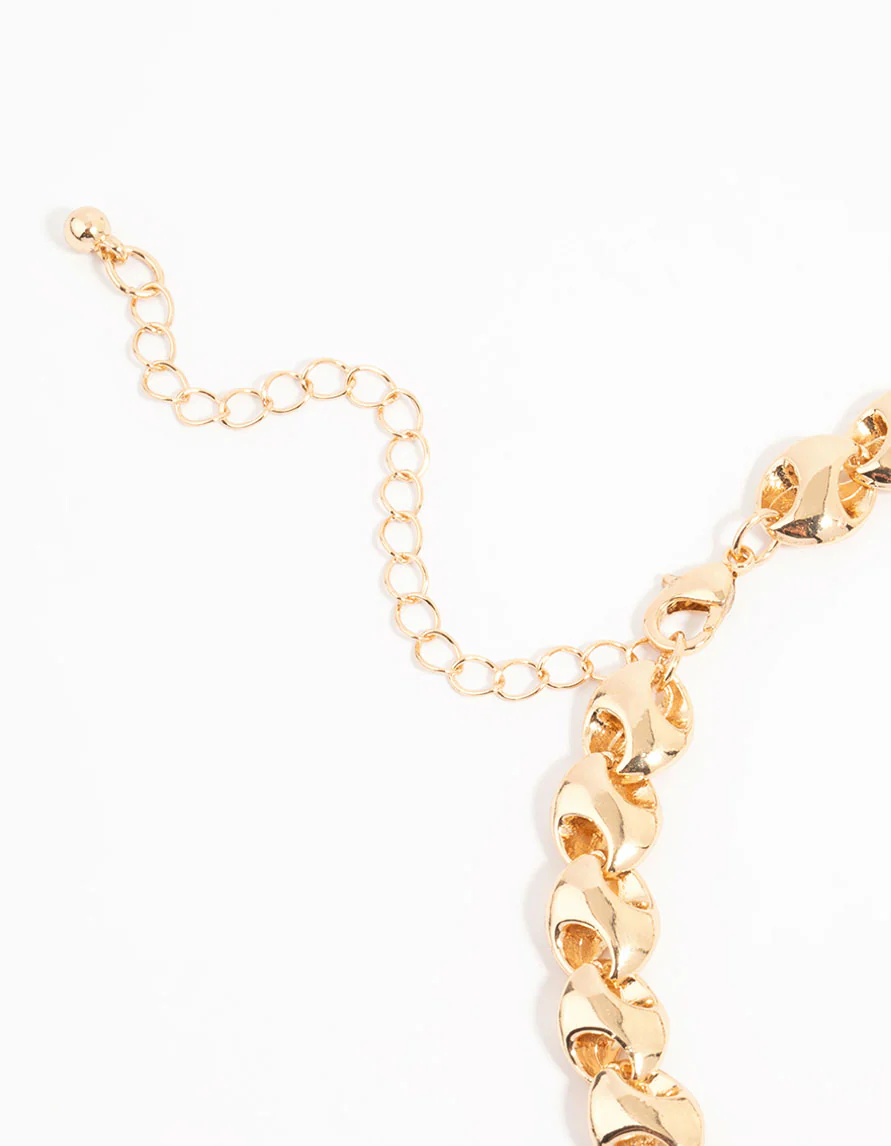 Gold Chain Choker Necklace - Image 3