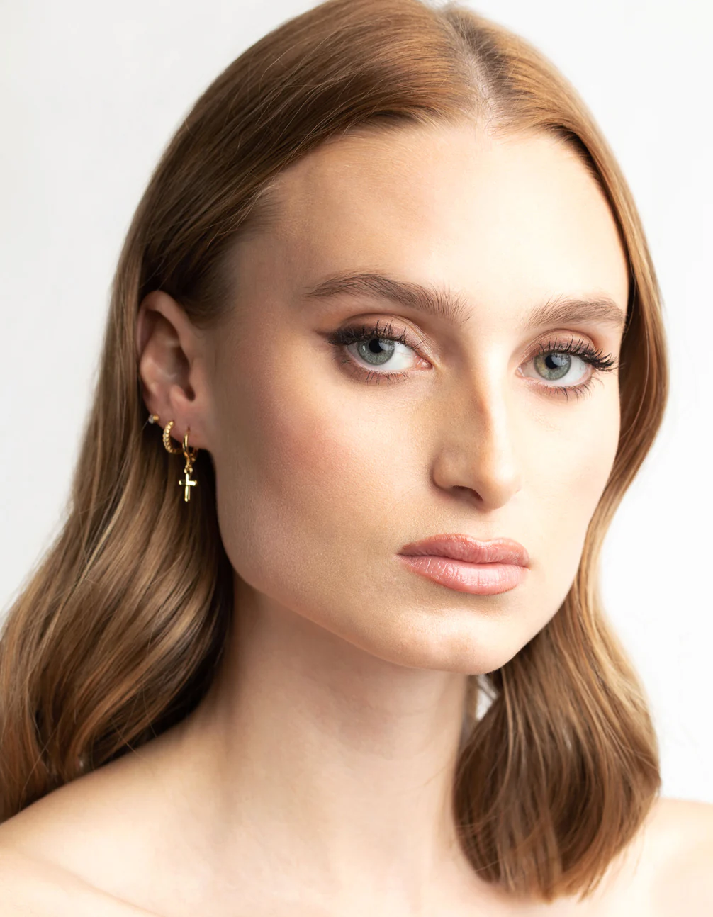 Gold Plated Chain Cross Earrings 8-Pack - Image 8
