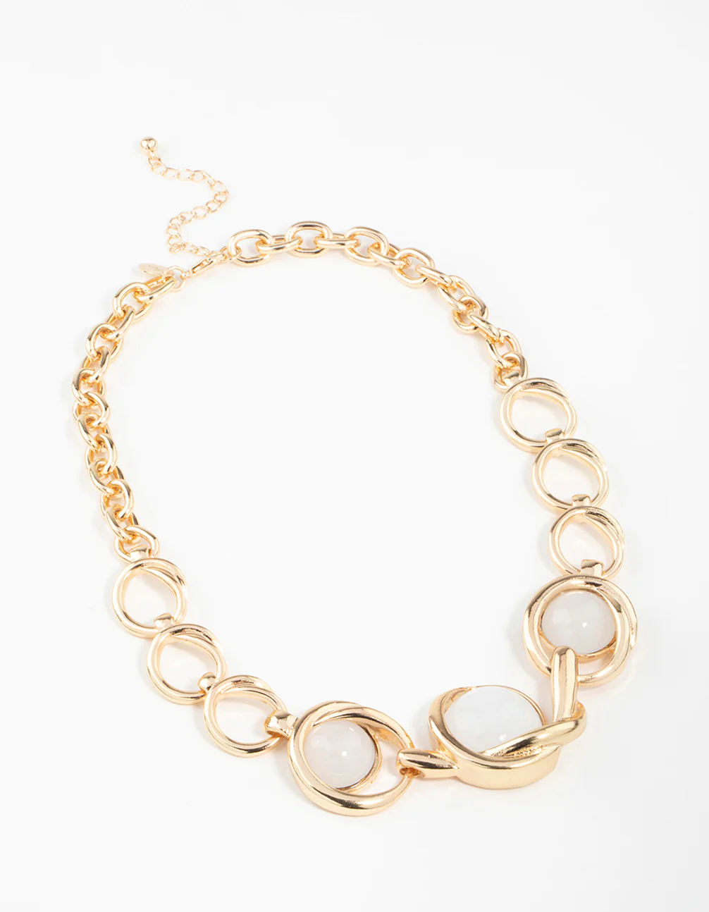 Gold Chain Stone Necklace - Image 4