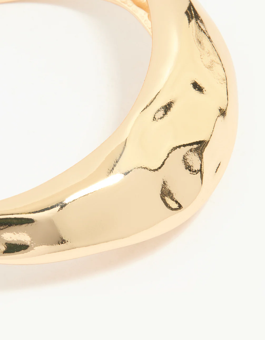 Gold Chunky Textured Wrist Cuff - Image 2