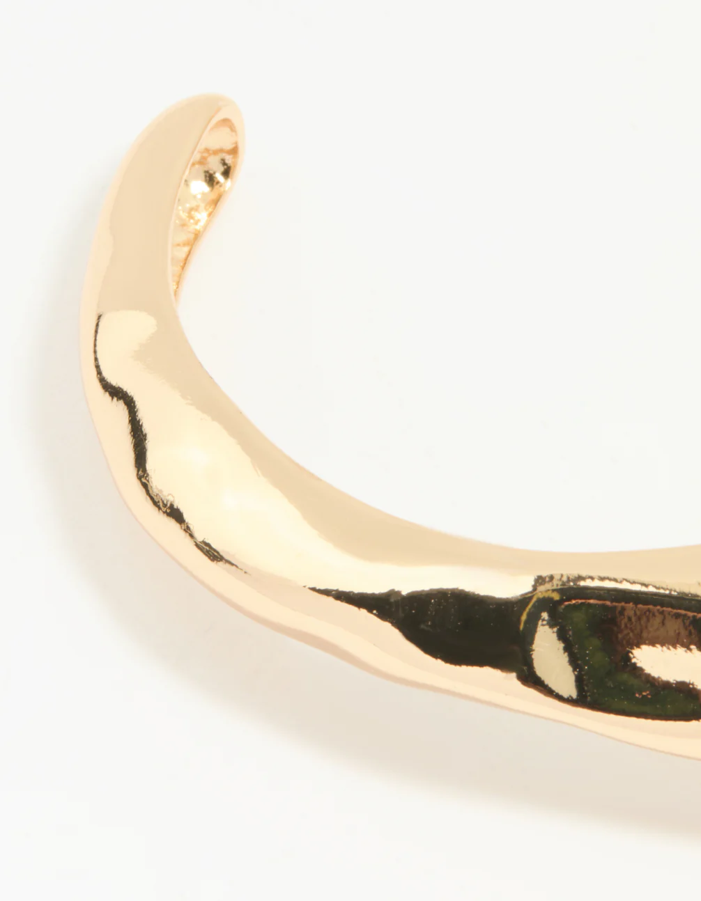 Gold Chunky Textured Wrist Cuff - Image 3