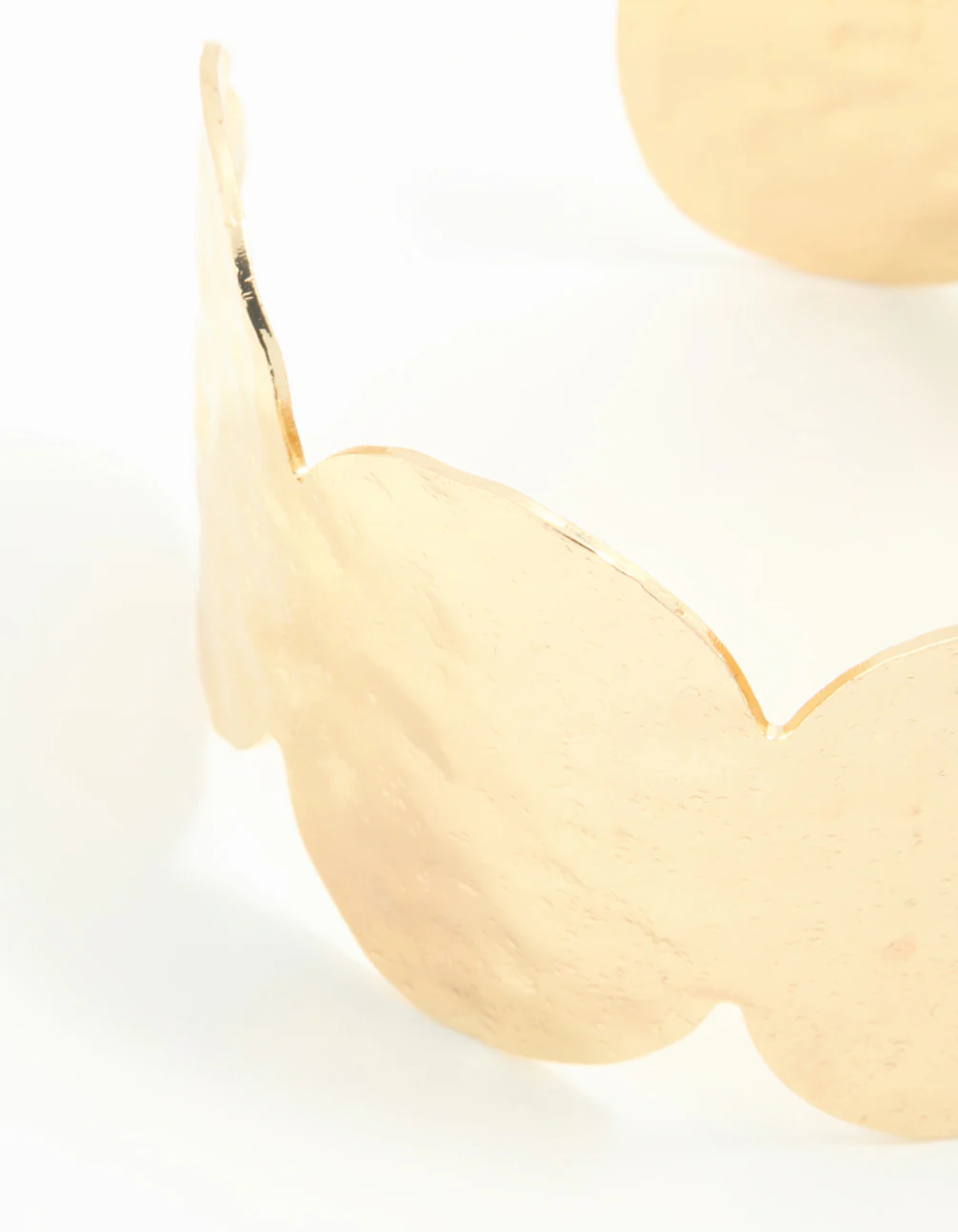 Gold Circle Hammered Wrist Cuff - Image 3