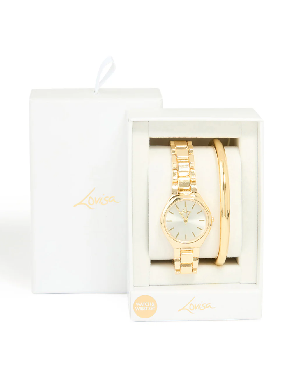 Gold Classic Wrist Cuff & Watch Set - Image 5