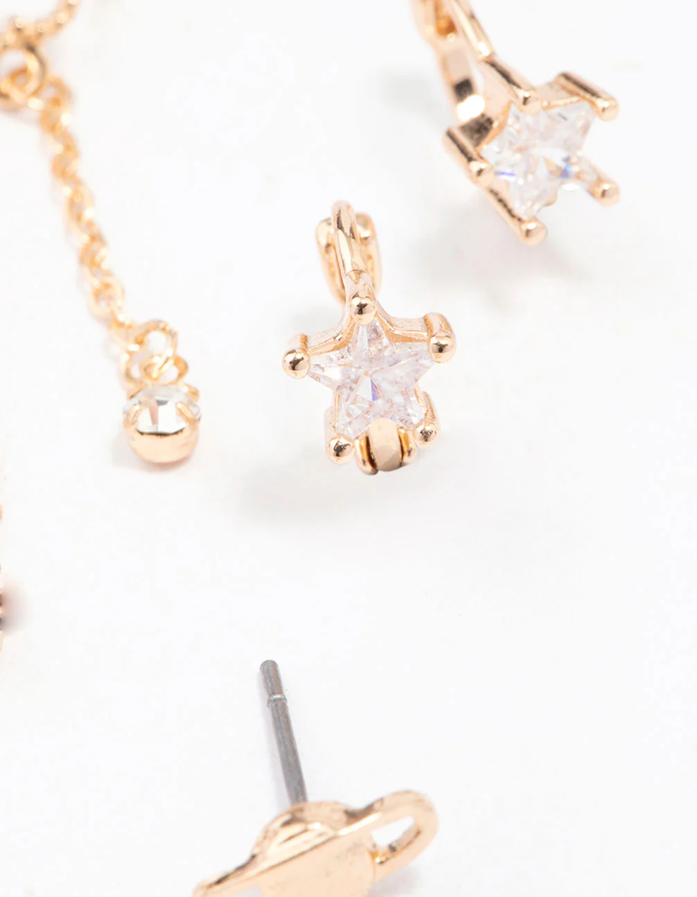 Gold Cluster Mixed Earring 4-Pack - Image 3