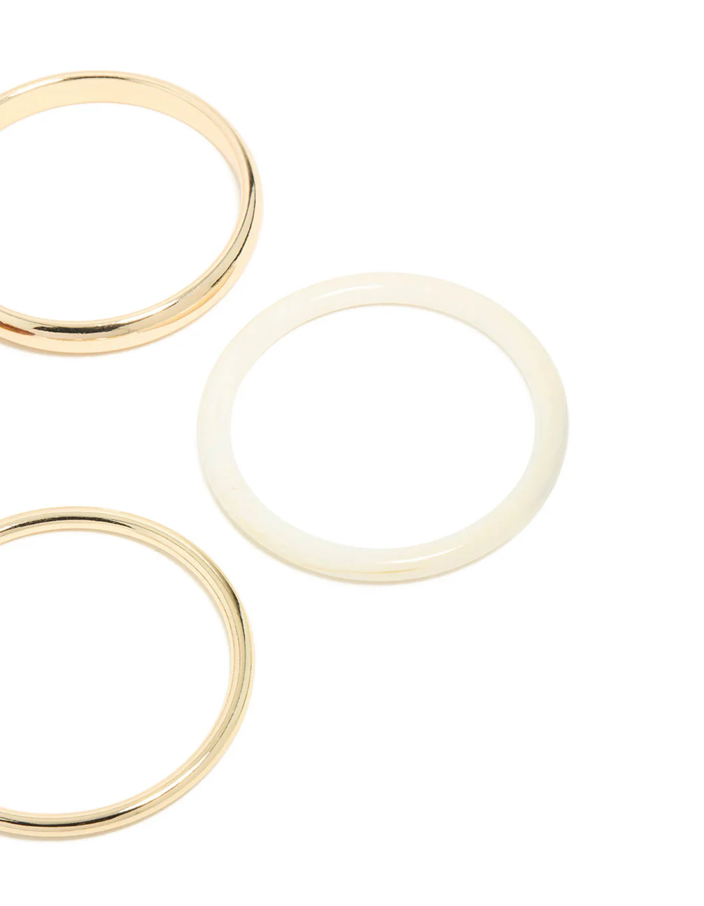 Gold, Cream & Brown Acrylic Bangles 4-Pack - Image 3