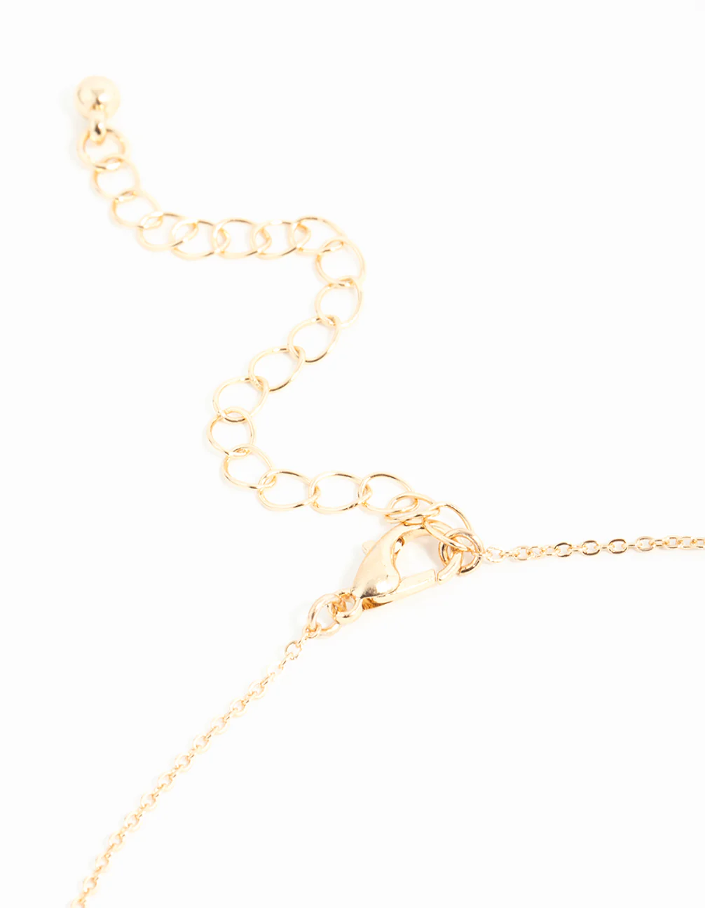 Gold Cubic Zirconia Black Flower Y-Necklace - Image 5