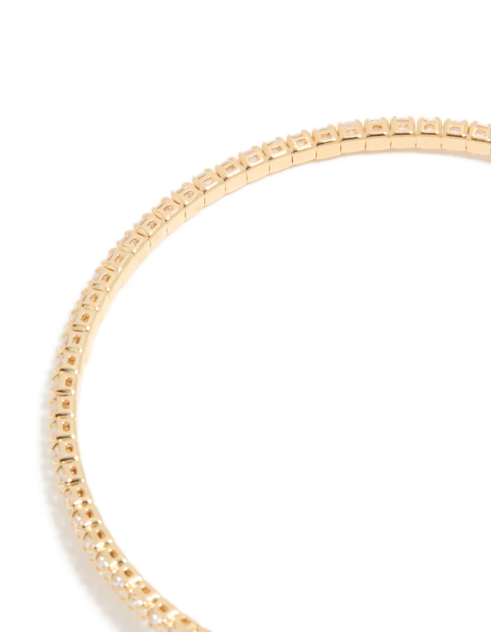 Gold Cubic Zirconia Dainty Pear Bangle - Image 5