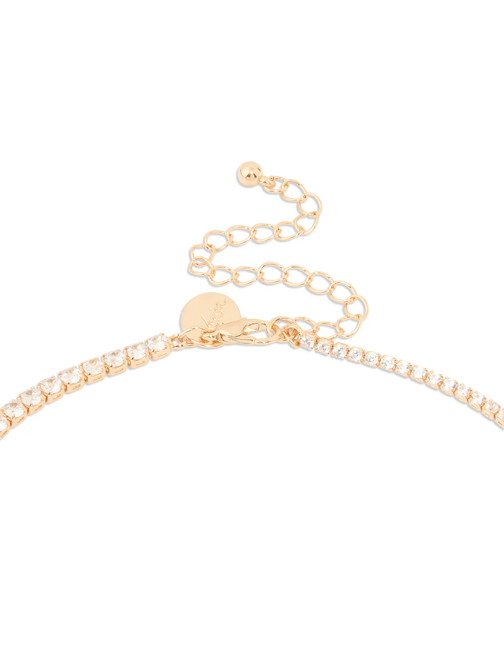Gold Cubic Zirconia Dainty Y-Necklace - Image 3