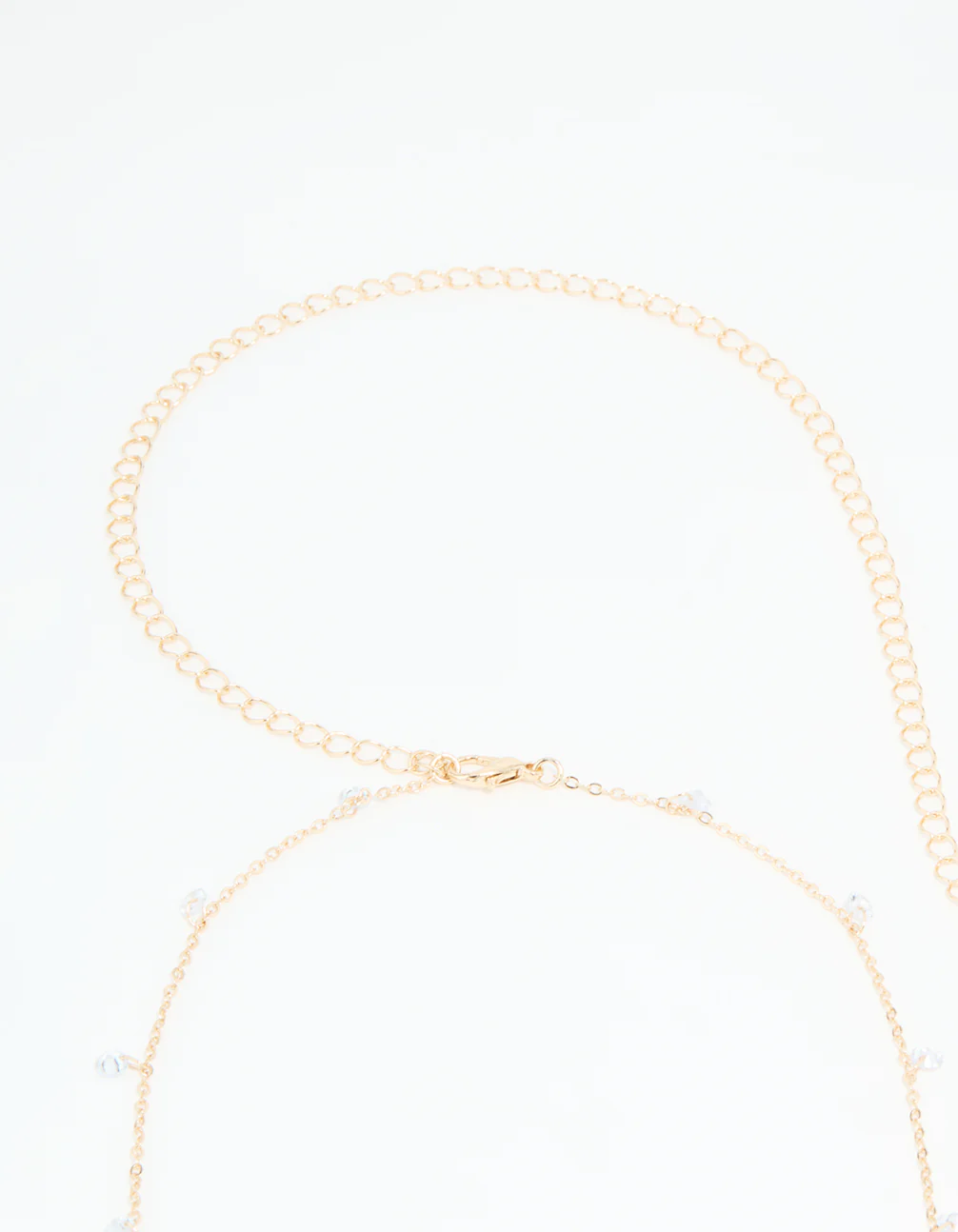 Gold Cubic Zirconia Droplet Waist Chain - Image 3
