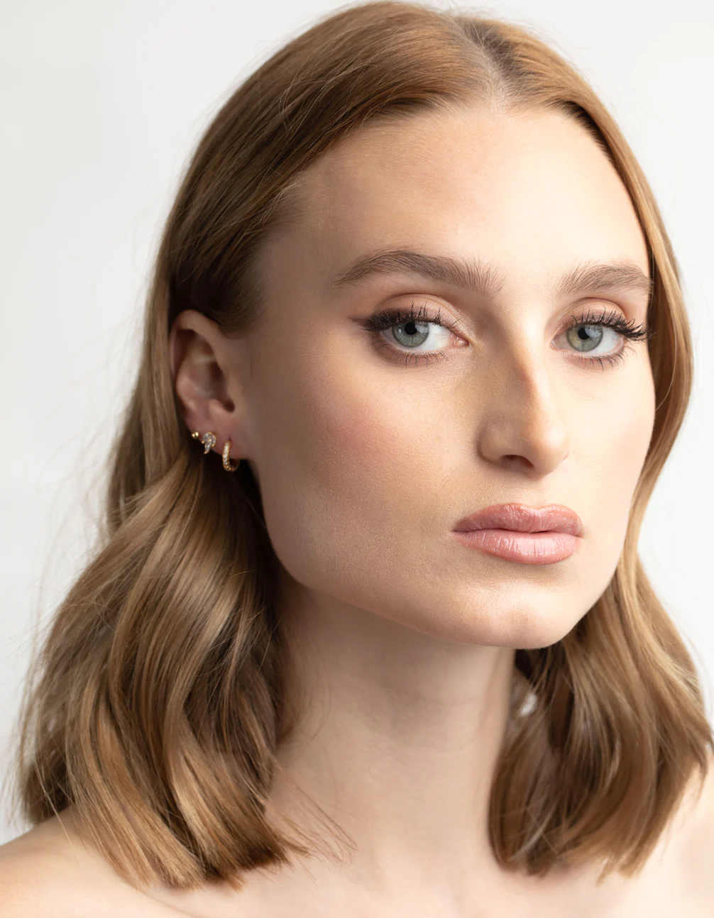 Gold Plated Cubic Zirconia Leaf Earrings 6-Pack - Image 4