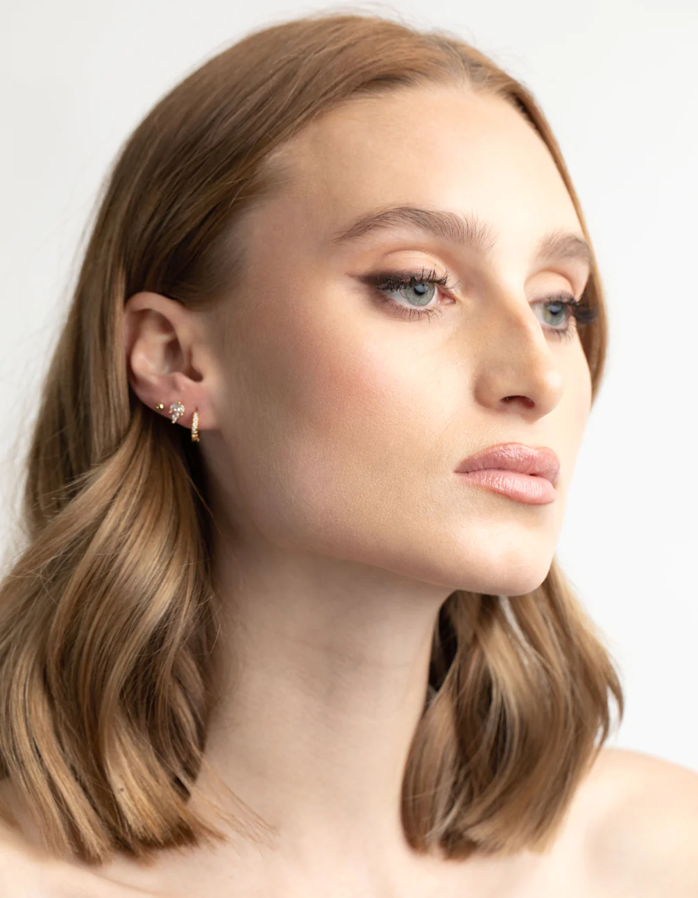 Gold Plated Cubic Zirconia Leaf Earrings 6-Pack - Image 7
